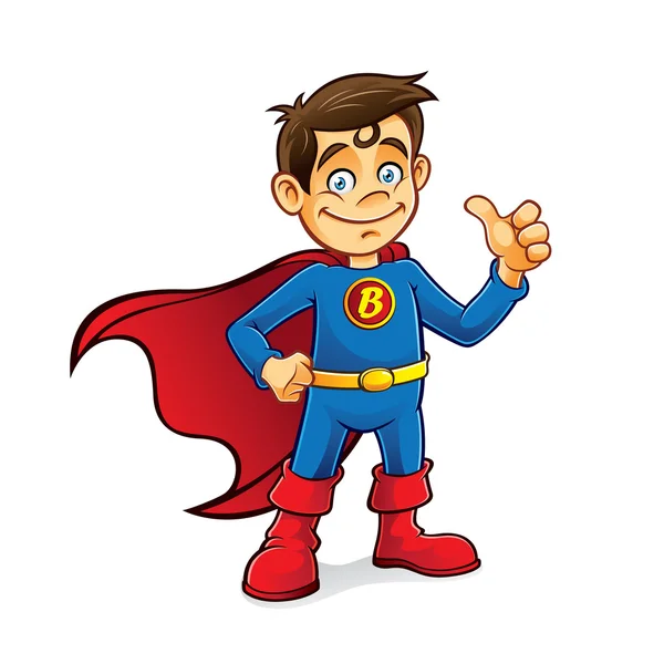 Chico superhéroe — Vector de stock