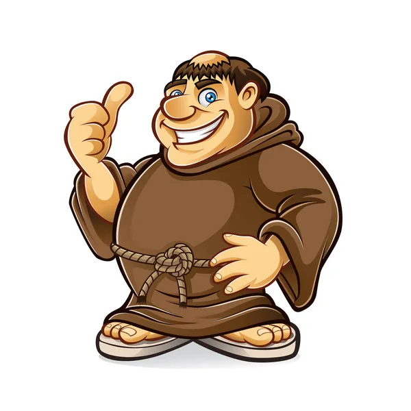 Толстый монах — стоковый вектор
