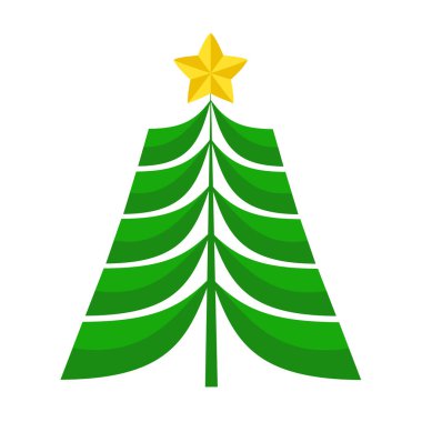 Noel kartı tasarımı için yeni yıl ağacı simgesi