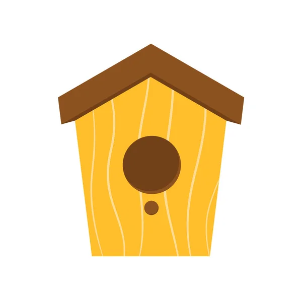 Colorful Birdhouse Icon Flat Style — Vettoriale Stock