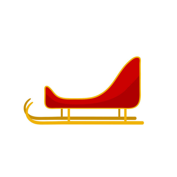 Red Santa Claus sleigh icon