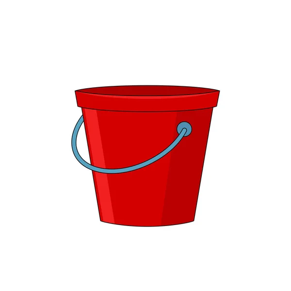 Bucket Pail Bucketful Red Design — Stockvektor