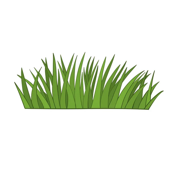 Zelená Tráva Ručně Kreslené Pro Design Karikatura Styl — Stockový vektor