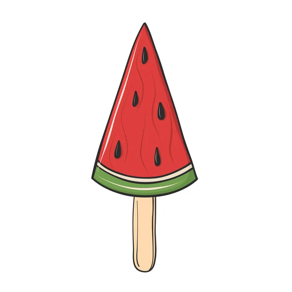 Watermelon Juice Ice Cream — 图库矢量图片