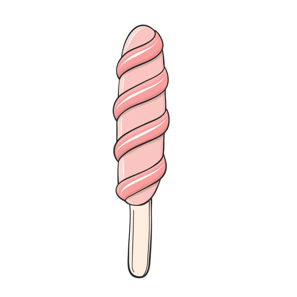 Berry Ice Cream Fruit Cream — Stock Vector