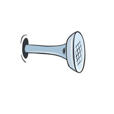 Duvara saplanmış metal çivi.