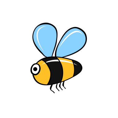 Çizgi film tarzında çizilmiş komik arı eli.