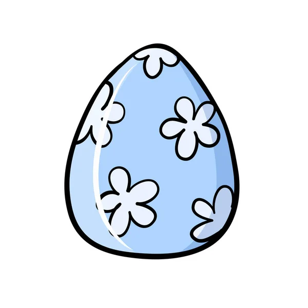 Пасхальное Яйцо Нарисовано Вручную Оформления Праздничной Открытки — стоковый вектор