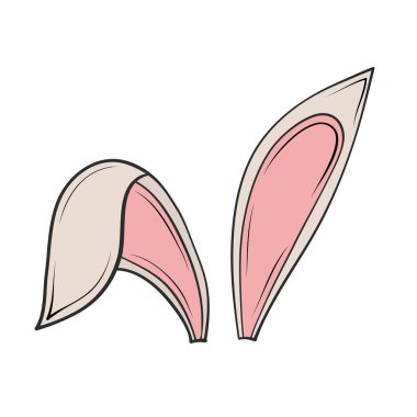 Paskalya maskeli bayramı için tavşan kulaklı komik tavşan.