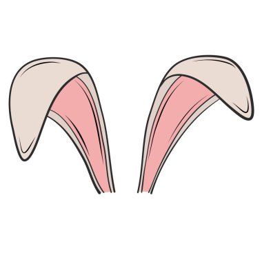 Paskalya maskeli bayramı için tavşan kulaklı komik tavşan.