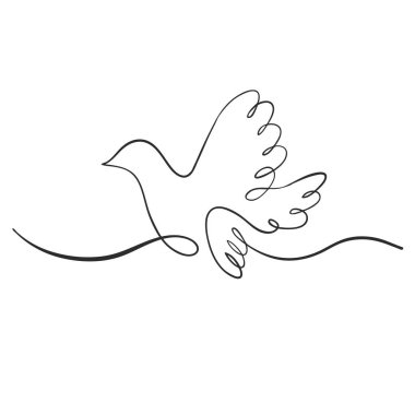 Pankart tasarımı için bir satır güvercin