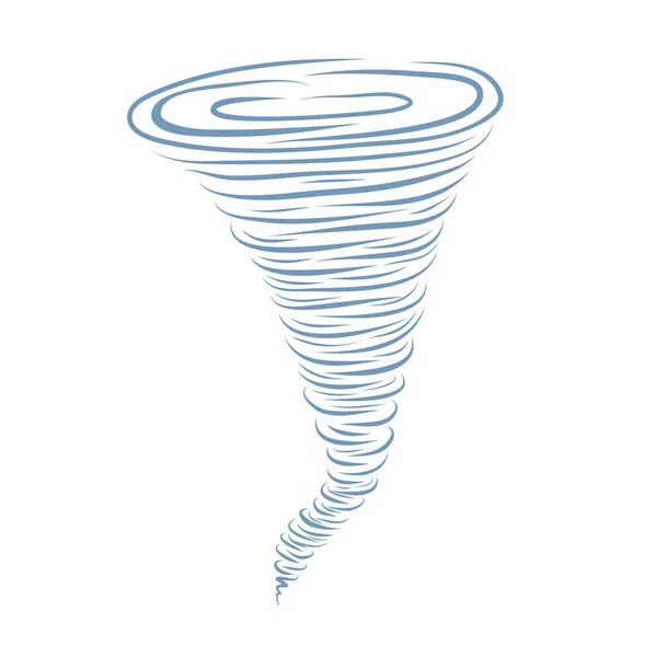 Huracán Tornado Mano Dibujado Para Diseño Del Tiempo — Archivo Imágenes Vectoriales