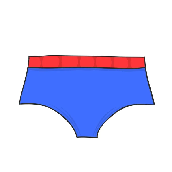 Blue Swimming Trunks Hand Drawn Summer Vacations — Stock vektor