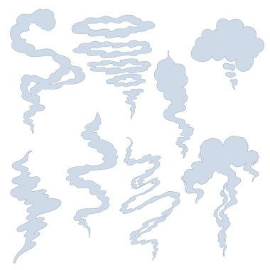 Cartoon smoke hand drawn for design