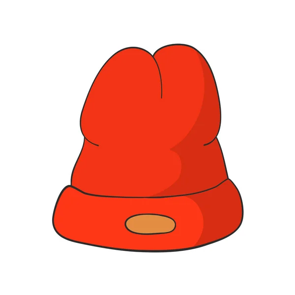 Chapéu Vermelho Desenhado Mão Para Design — Vetor de Stock