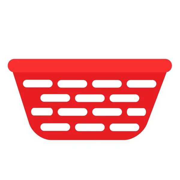 Icono Cesta Compra Aislado Blanco — Vector de stock