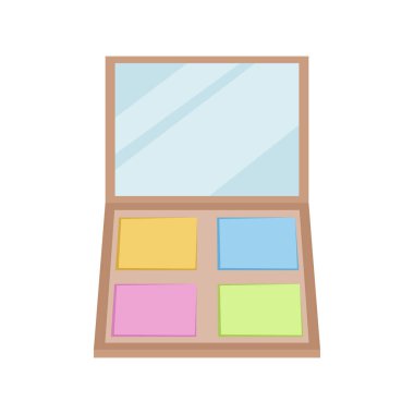 göz farı simgesi olan kozmetik kutusu