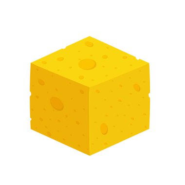 Yemek tasarımı için peynir küpü