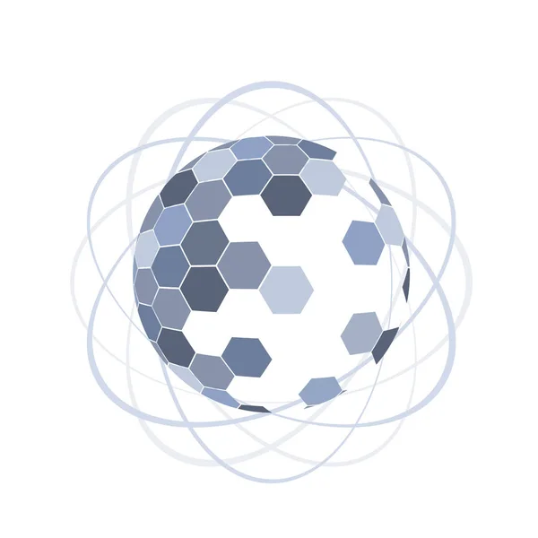 Filaire Connectant Sphère Terre Concept Connexion Globe — Image vectorielle