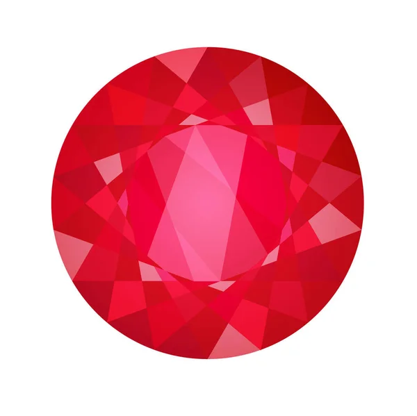 Jewel Ruby Diamond Gem Sticker — Stock Vector