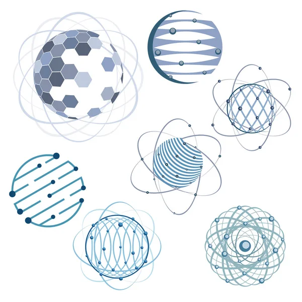 Wireframe Que Conecta Esfera Tierra Concepto Conexión Del Globo Sistema — Vector de stock