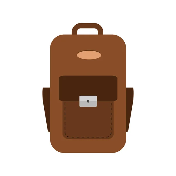 Backpack School Flat Style — Stock Vector