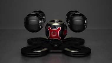 Bilimkurgu Ortamı, Tekno Küre, Tekno Arkaplan, Alfa Kanallı Döngü, 3D illüstrasyon, 3D canlandırma