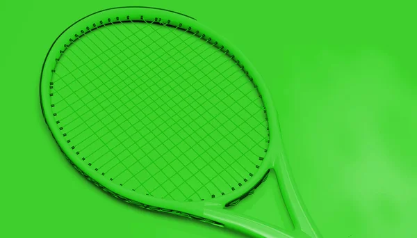 Monochrome Tennis Racket Rendering Illustration — стоковое фото