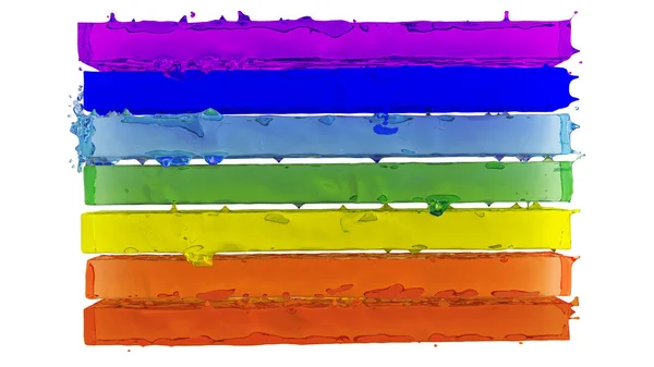 Peace Flag Formed Colorful Fluids Metaphor Fusion Integration Peoples Rendering — Stok fotoğraf