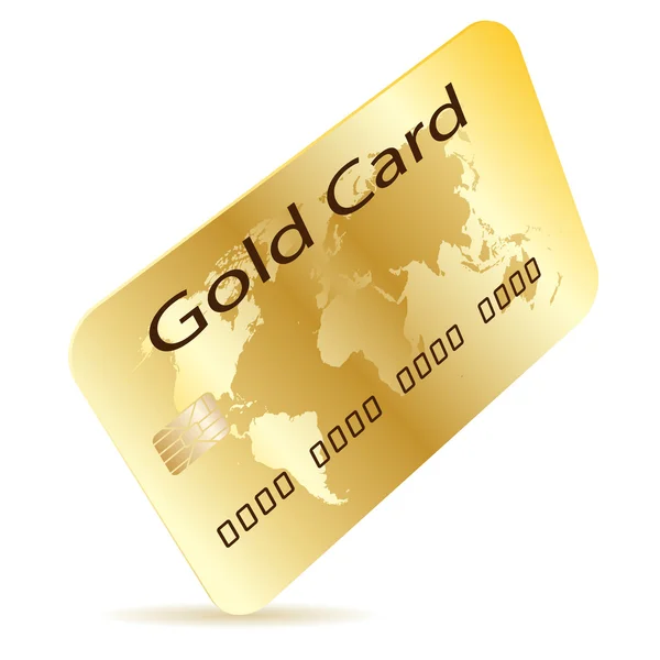 Credit card gold — Stock Vector