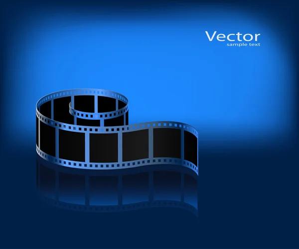 Film på mörk bakgrund. — Stock vektor