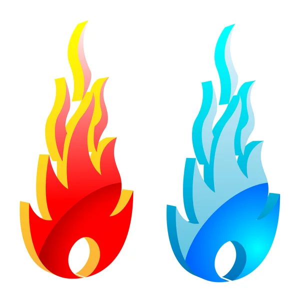 Alev ateş — Stok Vektör