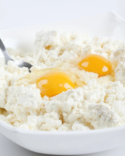 Cheese and eggs — Stock Photo, Image