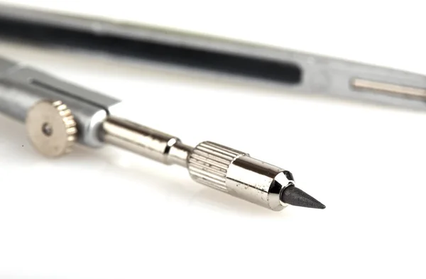 Dividers and a graphite rod — Stock Photo, Image