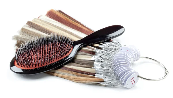 Comb and strands of hair — Stock Photo, Image