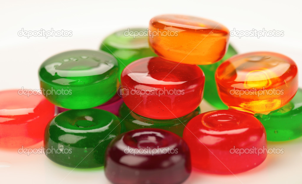 glass colored candies