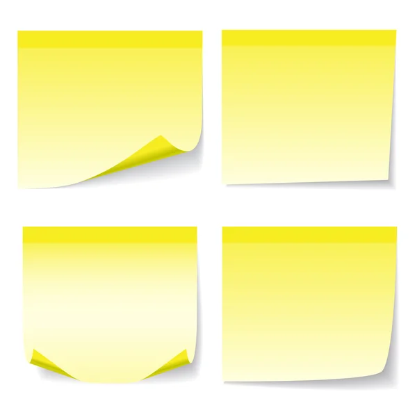 Feuille de papier jaune — Image vectorielle