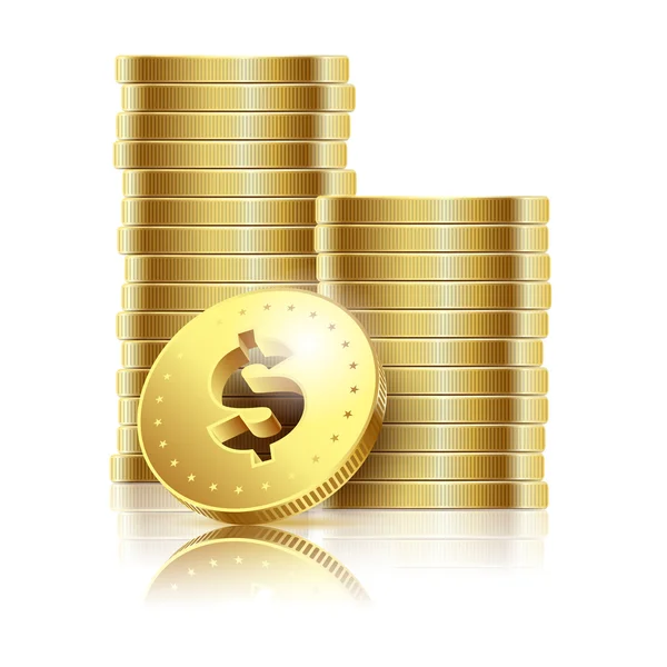 Golden dollar — Stock Vector