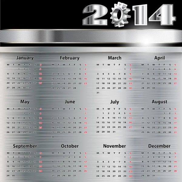 Kalender 2014 . – stockvektor