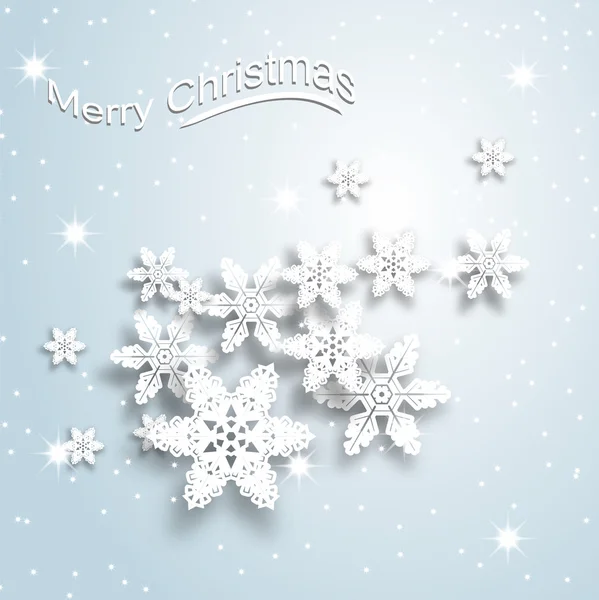 雪花，圣诞节背景 — 图库矢量图片