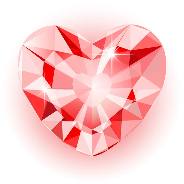 Алмазное сердце — стоковый вектор