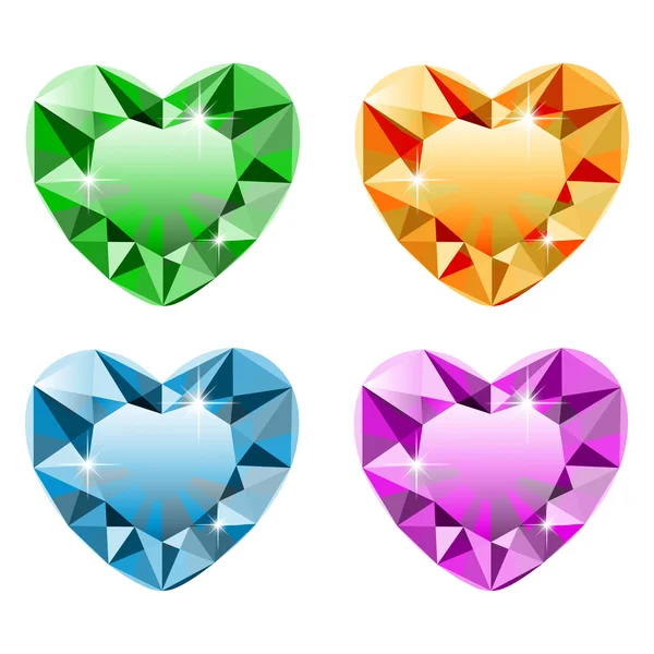 Corazón de diamante — Archivo Imágenes Vectoriales