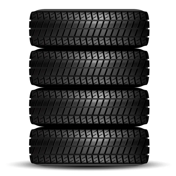 Black tire — Stock Vector
