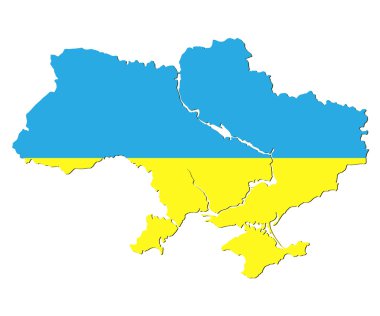 Ukrayna bayrağı şeklinde