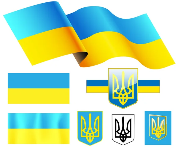 Flagga Ukraina — Stock vektor