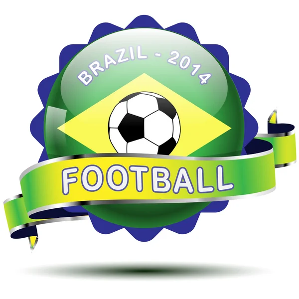 Εικονίδιο futboll Βραζιλία. — Διανυσματικό Αρχείο