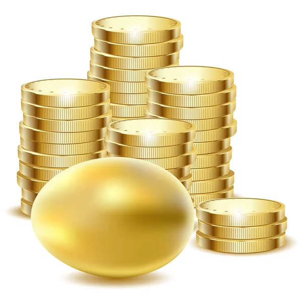Coins gold — Stock Vector