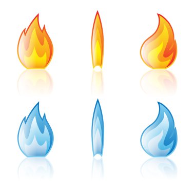 Flame icon clipart