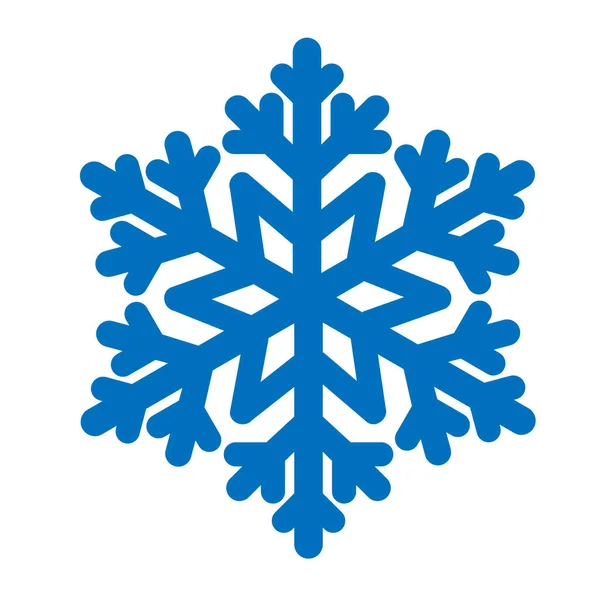 Jul Snöflinga Symbol Ikonen Vintern Isolerad Vit Bakgrund Vektorillustration — Stock vektor