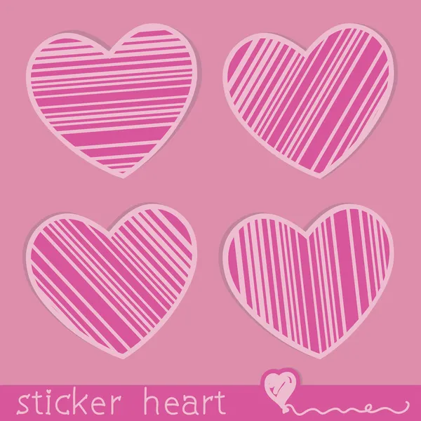 Kalp Sticker — Stok Vektör